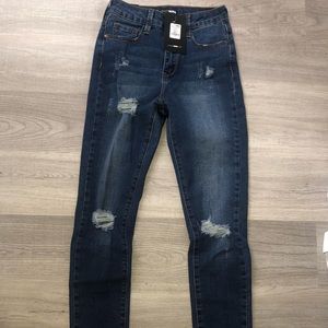 NWT Fashion Nova High Rise Dark Denim Jeans 1